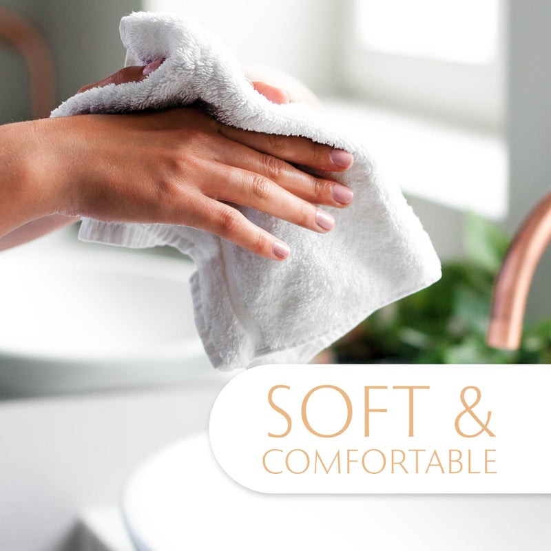 MAURA White Hand Towels for Bathroom. Luxury Turkish Cotton Bath Hand Towels Set of 6. Ultra-Soft, Thick & Plush - White - Image 5
